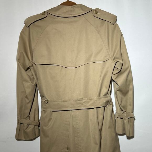Burberry Burberrys' Trench Coat Kensington Nova Made in England sz 46R VTG Tan - Picture 11 of 16